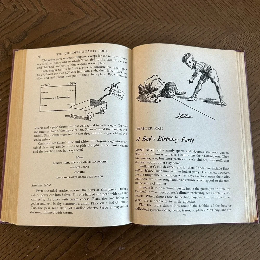 Childrens Party Book Mary Breen Vtg 1941 Hardcover Grosset Dunlap Illustrated